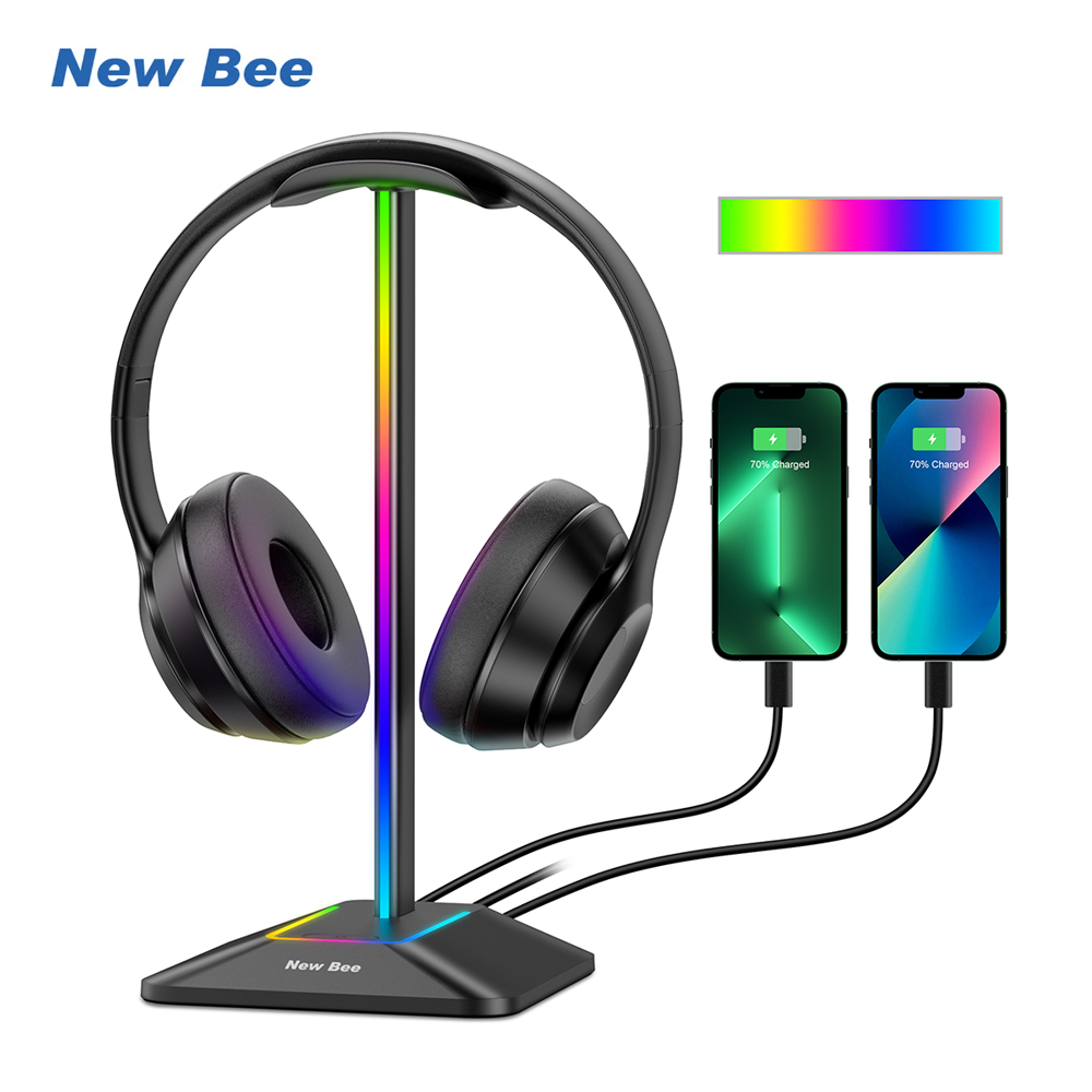 Gaming Headset - New Bee Z8 RGB Headphones Stand