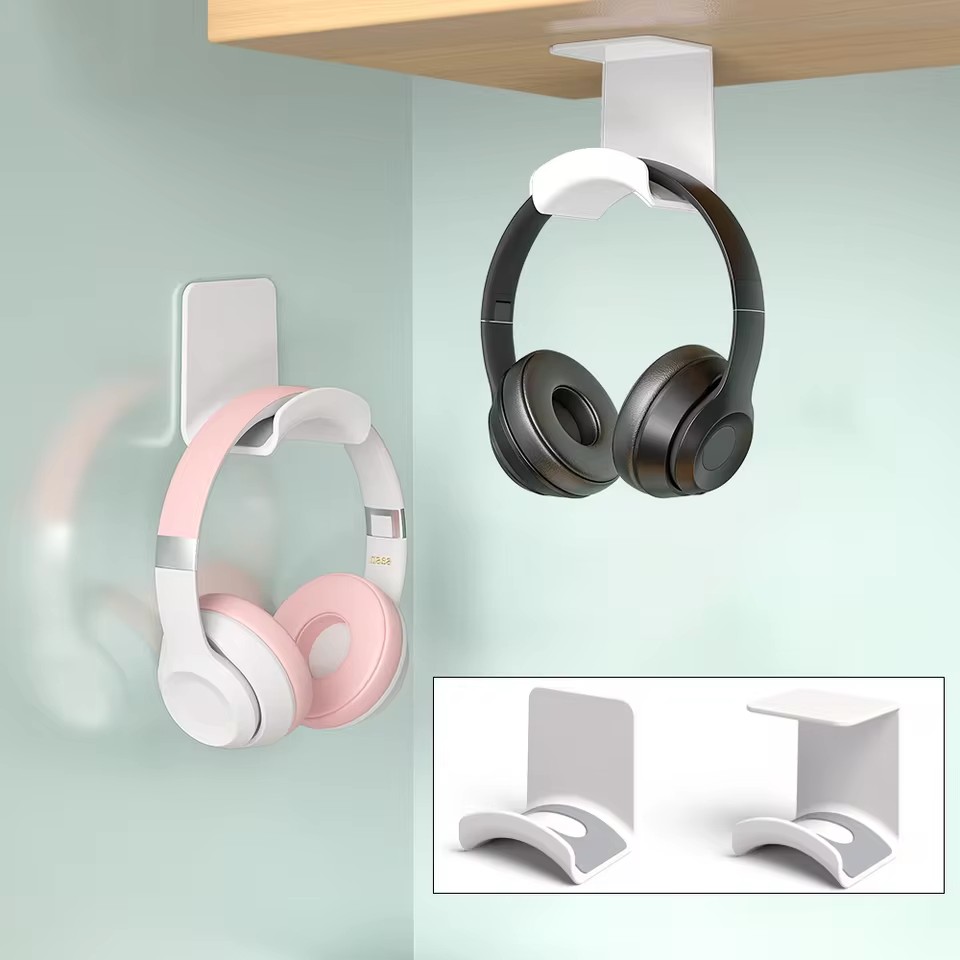 Gaming Headset - Universal Headphone Stand Adhesive Plastic Wall