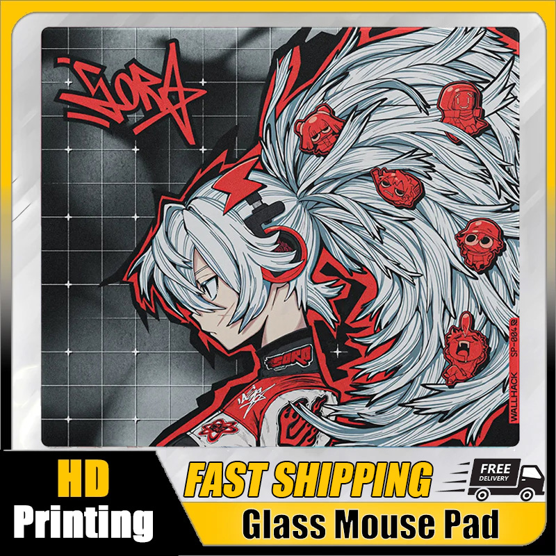 Fps Gaming Mouse - W-Wallhack SP-004 Glass Mouse Pad Drift