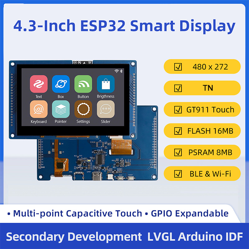Dual Monitor Arm - ESP32 S3 4.3 Inch 480*272 Capacitive