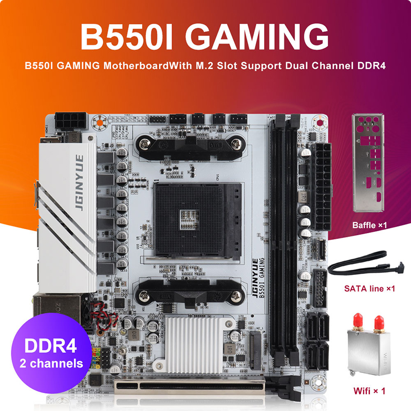 Pc Gaming Video - JINGYUE B550I GAMING Motherboard AM4 PCIe