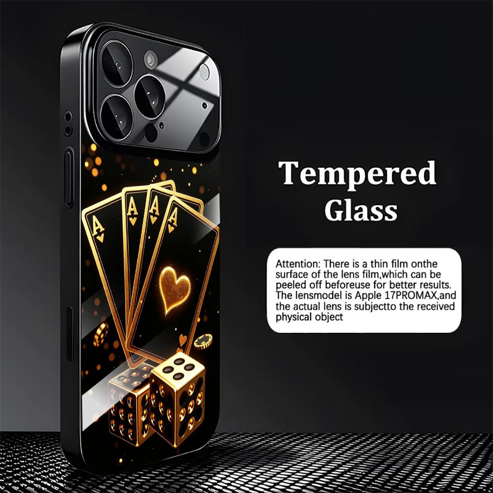Golden playing card dice Tempe - Pc Case Tempered Glass review and price