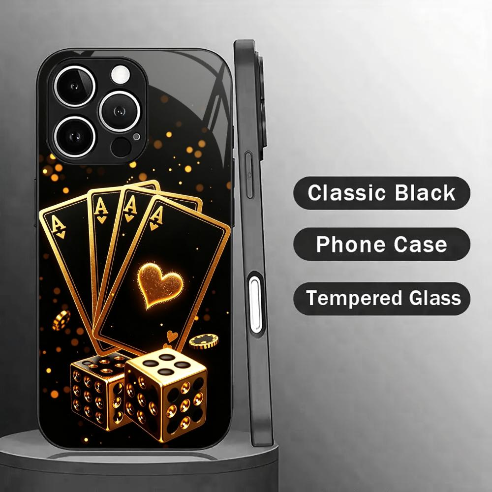 Golden playing card dice Tempe - Pc Case Tempered Glass review and price