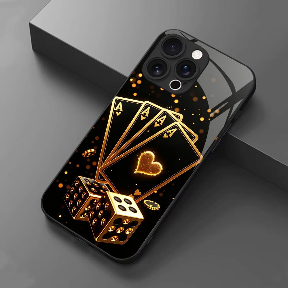 Golden playing card dice Tempe - Pc Case Tempered Glass review and price