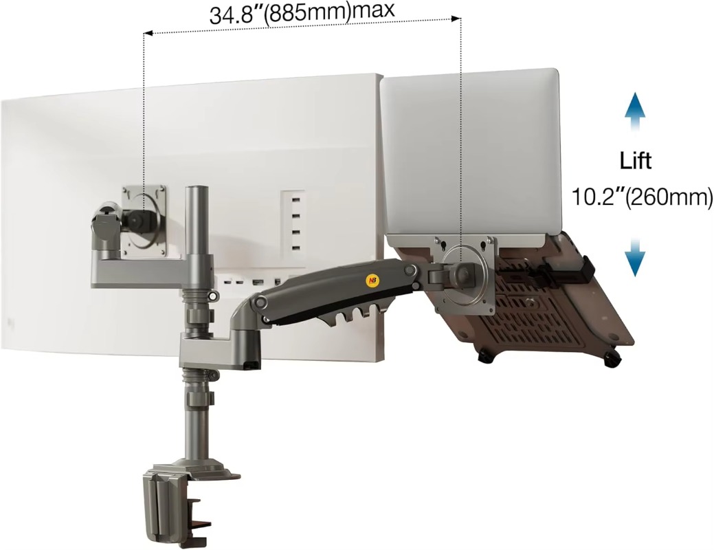 Dual Arm 2 in 1 Combo Laptop M - Dual Monitor Arm review and price