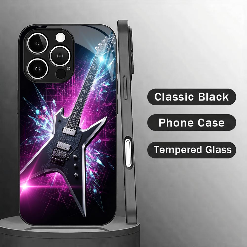 Musical guitar pattern Tempere - Pc Case Tempered Glass review and price