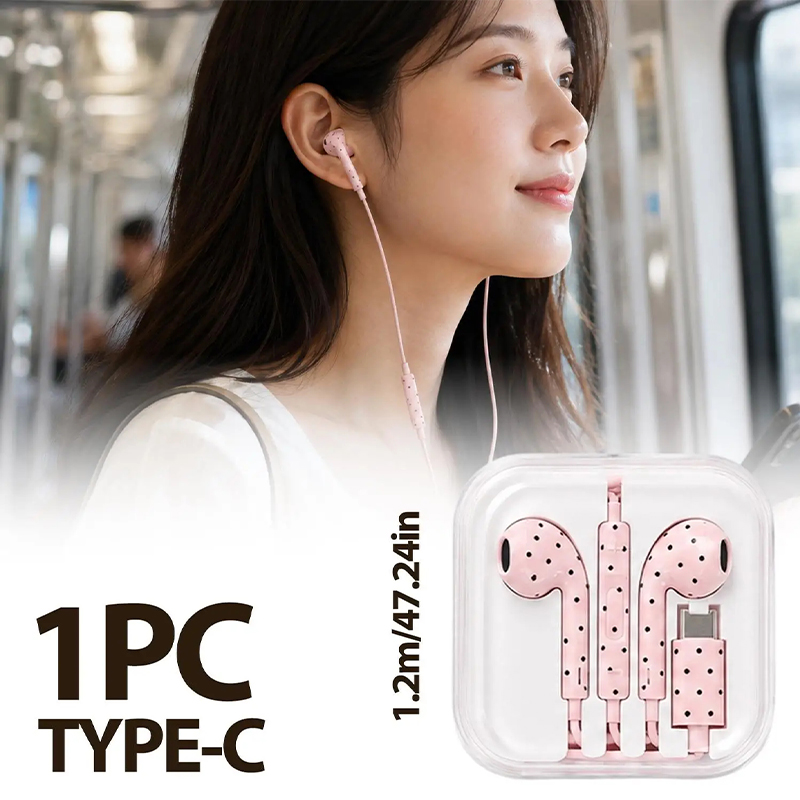 Cute Polka-dot Star Type C Ear - Gaming Headset review and price