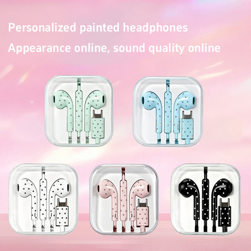 Cute Polka-dot Star Type C Ear - Gaming Headset review and price