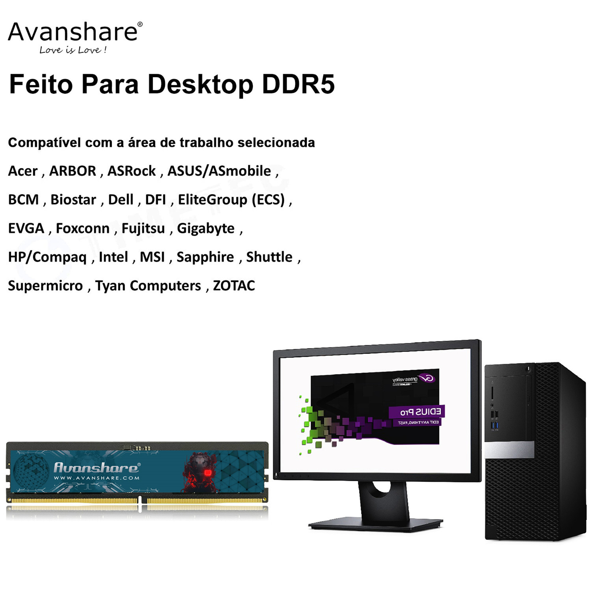 Avanshare Ram Memoria DDR5 DDR - Pc Gaming Samsung review and price