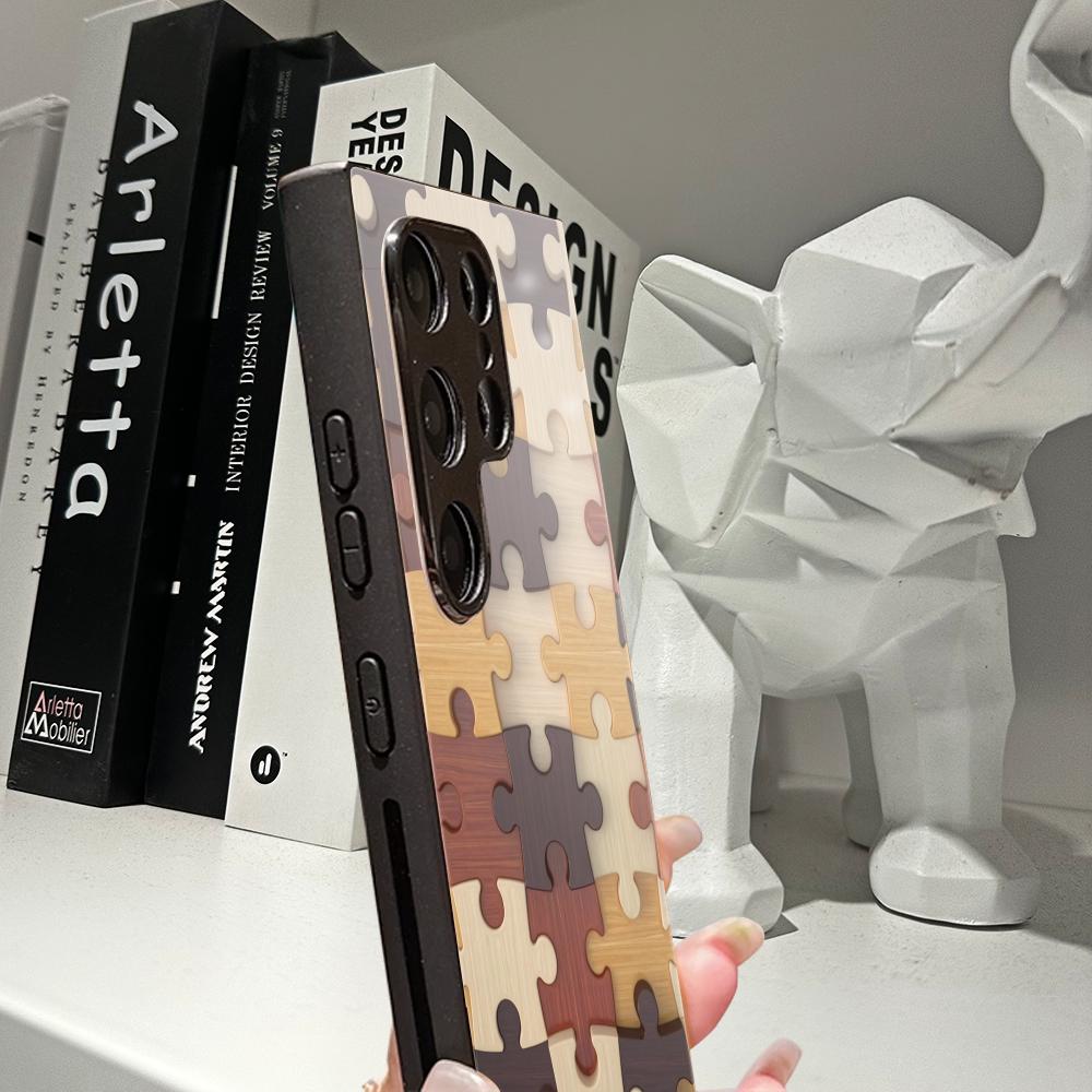 Couple puzzle patterns Phone C - Pc Case Tempered Glass review and price