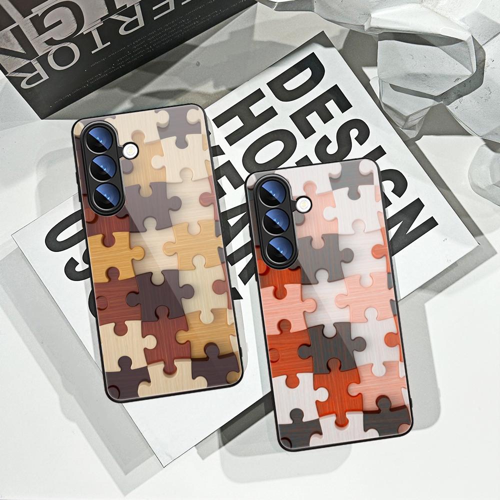 Couple puzzle patterns Phone C - Pc Case Tempered Glass review and price