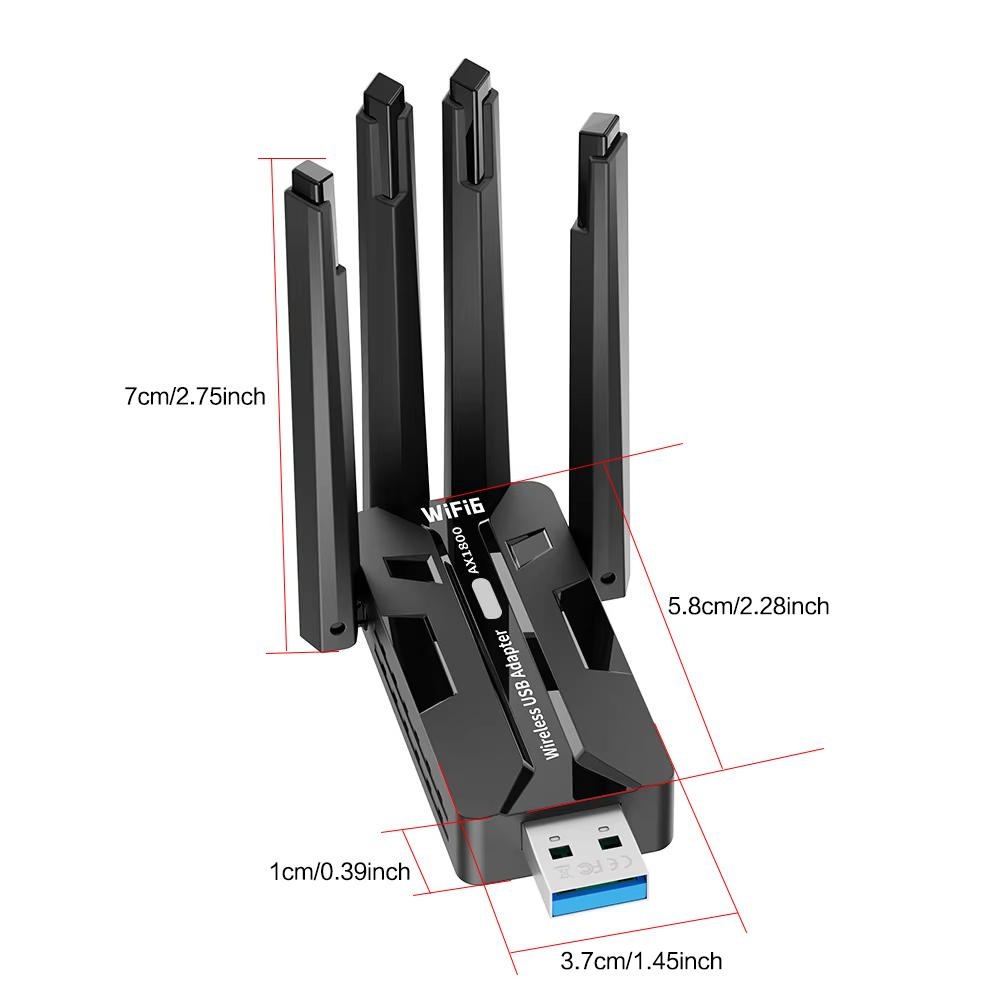WiFi 6 USB 3 0 Adapter 1800 Mb - Pc Gaming Video review and price