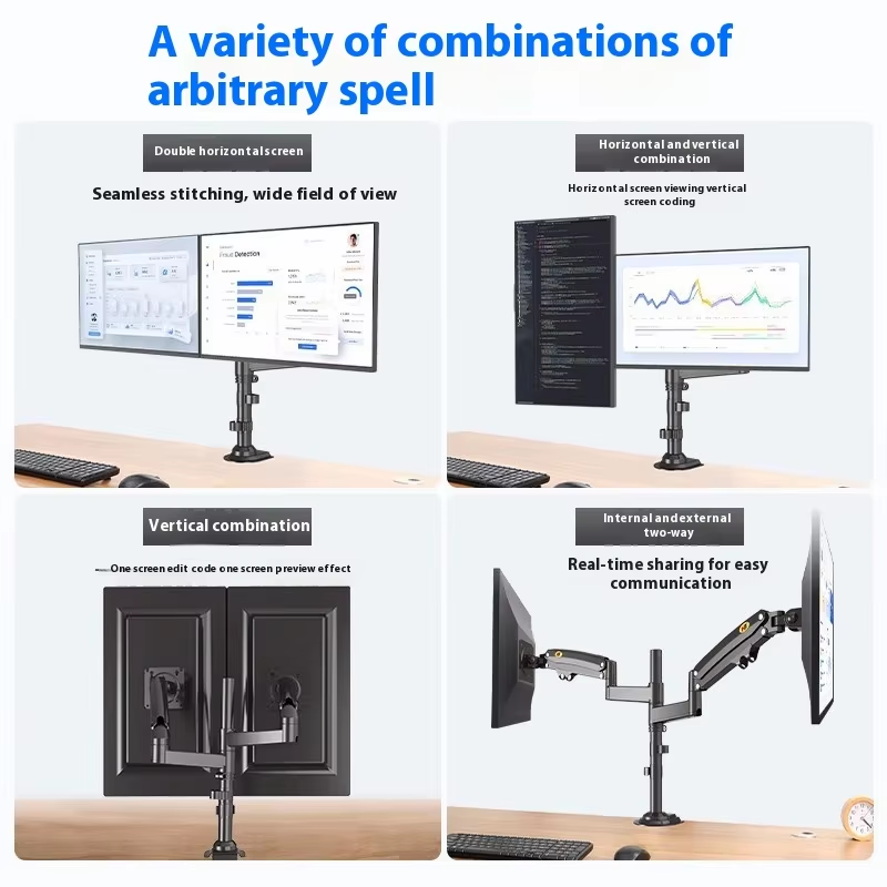 Aluminum Alloy Black Dual Colu - Dual Monitor Arm review and price