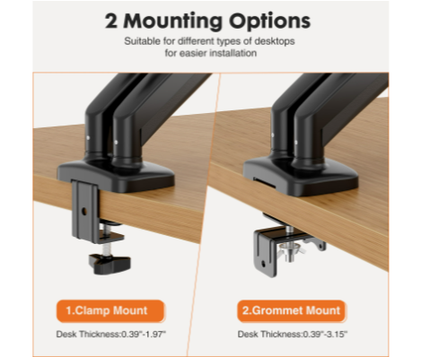 Dual Monitor Stand Arm, Gas Sp - Dual Monitor Arm review and price
