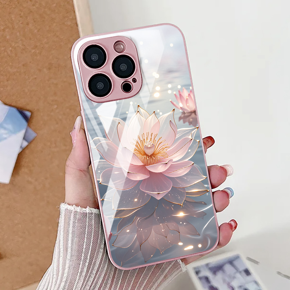 Lotus Flower Phone Case For iP - Pc Case Tempered Glass review and price